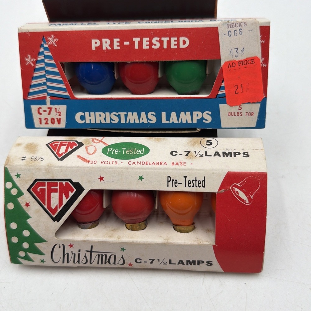 Vintage Lot Of 10 C 7 1/2 Christmas Light Bulbs New Old Stock Gem